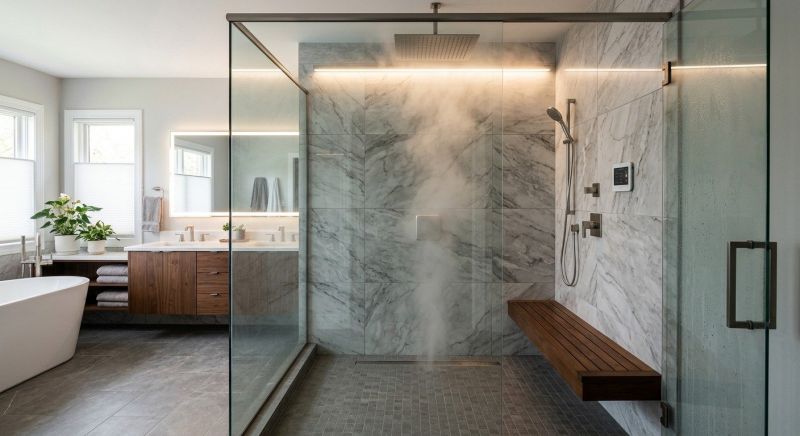 Granite Shower Installation in Milwaukee County, WI